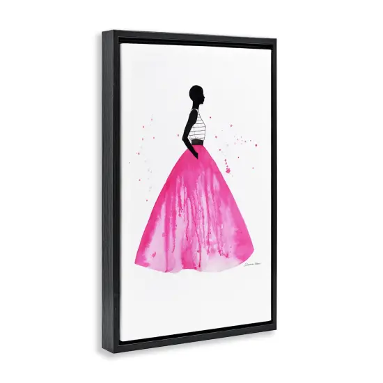 Stupell Industries Pink Ballgown Skirt Floating Frame, design by Simone Elum {3}