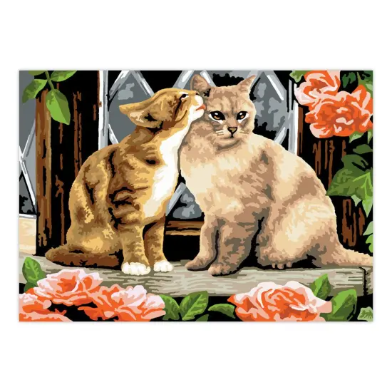 PJL7 | Painting by numbers&trade; 13pc 11.25" x 15.375" Kissing Kittens Painting Project {2}