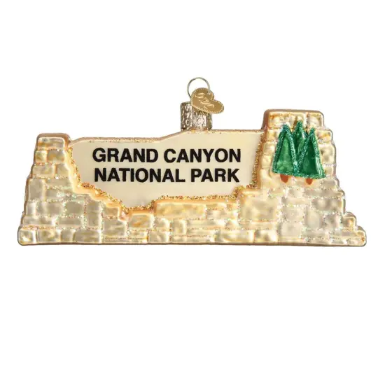 Old World Christmas 2.0 Inch Grand Canyon National Park Christmas Tree Ornament , Ornament Camping Colorado River Gold {1}