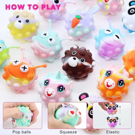 18 PACK Animal Pop Balls Party Favors for Kids {3}