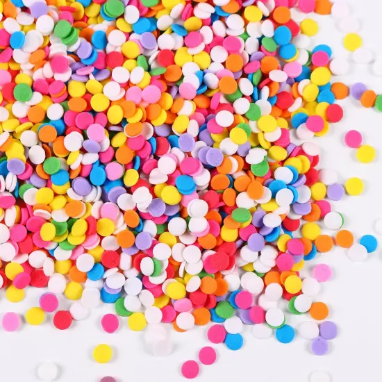 Edible Confetti Sprinkles for Cake Decorating - Round Rainbow {2}