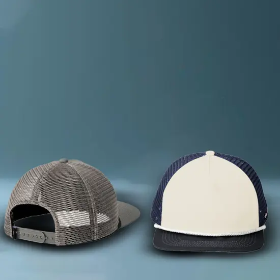 Limited Edition Spacecraft Trucker Cap Lightly Structured Mid Profile Nylon Front Mesh Back Midnight Navy/ White {2}