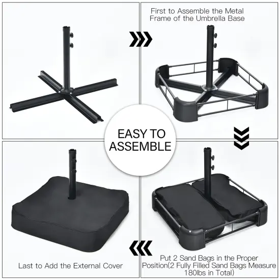 Costway 15FT Double-Sided Twin Patio Umbrella Outdoor Market W/ Crank & Base Grey\Coffee\Turquoise\Beige\Orange\Wine {6}