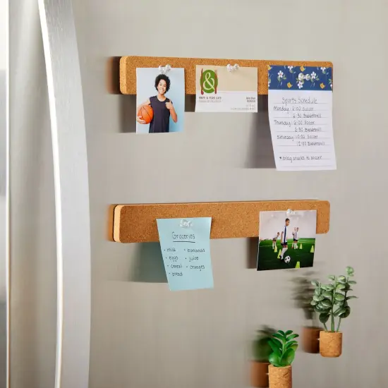 6 Pack Cork Board Strips for Walls - Adhesive Bulletin Board Bar Strips, 11.95x1.5 inches, 0.8 inch Thick - Natural Cork Boards for Office, Home, Classroom - Ideal for Notes and Photos {5}