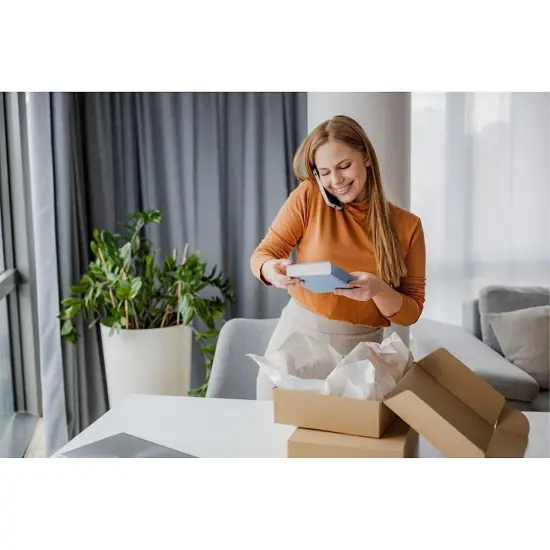 Tissue Paper for Gift Bags - 15" x 20"Bulk Tissue Paper Dark Blue 480 Sheets - 10lb Newsprint for Packing, Birthday Gift Box Filler, Packing Supplies for Moving SuppliesBlack {6}