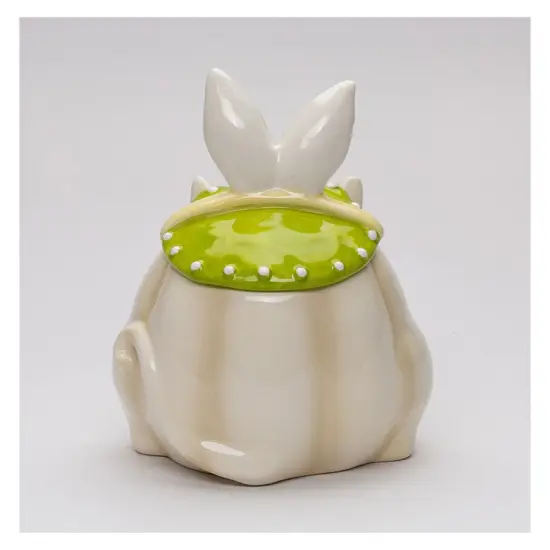 Ceramic Whisker Cat Easter Bunny Rabbit Candy Jar, Spring Easter Decor, Kitchen Decor, Gift for Her {3}