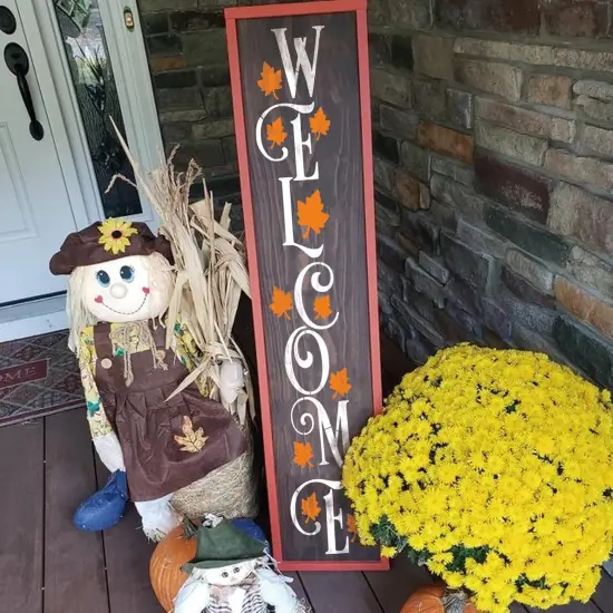 14 Pieces Fall Stencils for Painting on Wood Reusable Hello Pumpkin {6}