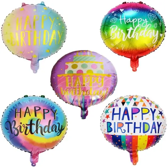 10 Pcs Theme Happy Birthday Foil Balloons {1}