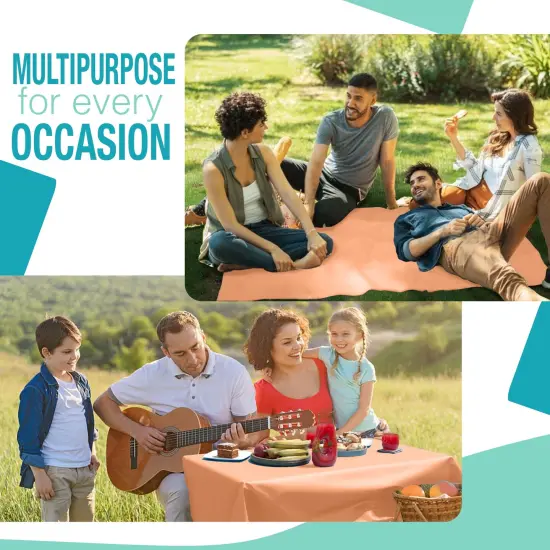 Exquisite Plastic Table Cover Roll &ndash; 40" x 300' Disposable Tablecloth Roll &ndash; Premium Thick 0.5 MIL Plastic Banquet Roll &ndash; Party Table Cover Roll for Events & Catering Peacj {2}