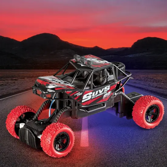 Collections Etc All Terrain Lighted Remote Control Climbing Jeep {1}