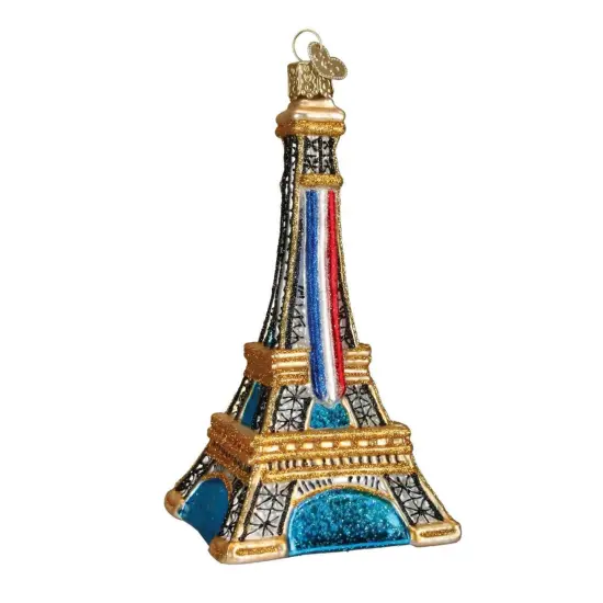 Old World Christmas 5.0 Inch Eiffel Tower Christmas Tree Ornament , Ornament France Paris Gold {2}