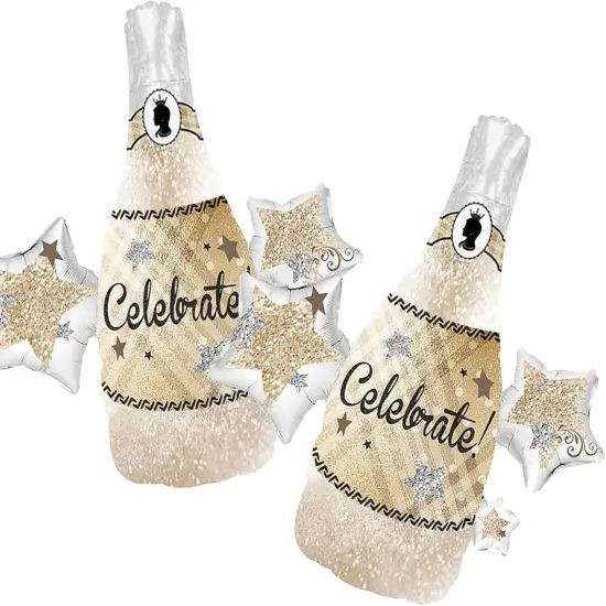2Pcs Celebrate Champagne Balloons - Champagne {1}