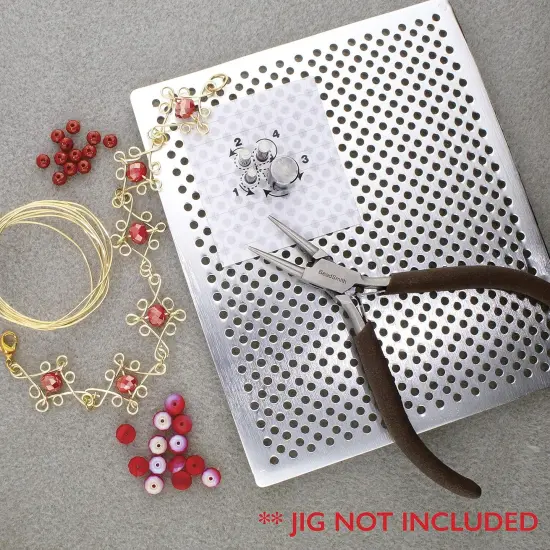 The Beadsmith Wig-Jig Peg Kit &ndash; 30pc Metal Pegs and Rounds in 2 Sizes Each w/Storage Case, Use w/Wig-A-Ma-Jig Deluxe {4}