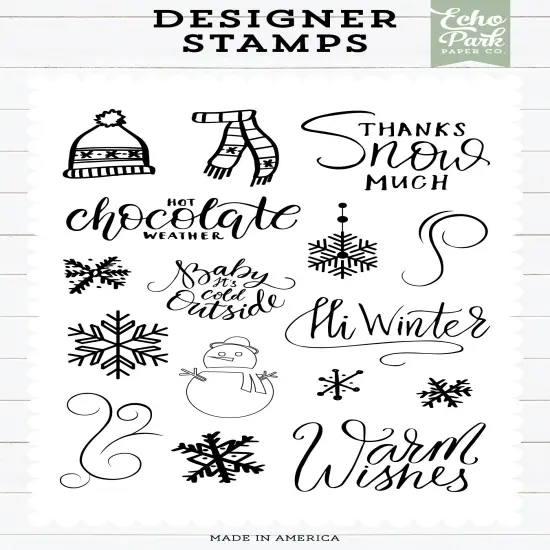 Echo Park Designer Stamp Set-Snow Much Snowflakes {1}