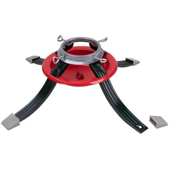 Northlight Metal Tree Stand for Live Christmas Trees - 22" - Red and Green {3}