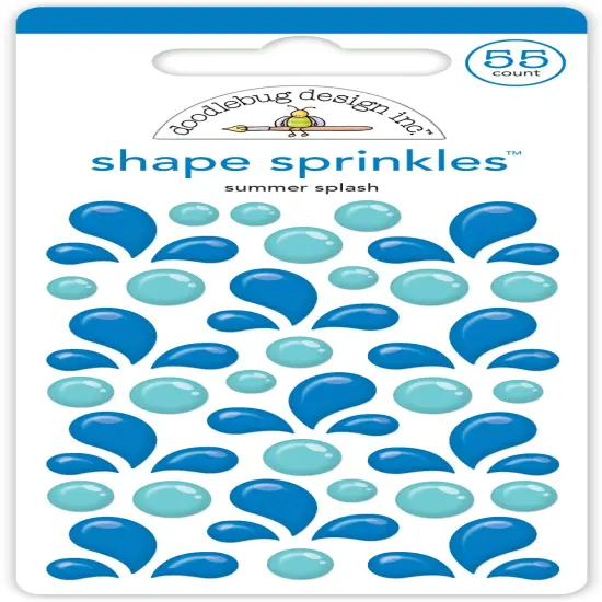 Doodlebug Sprinkles Adhesive Enamel Shapes-Summer Splash, Summer Fun {1}