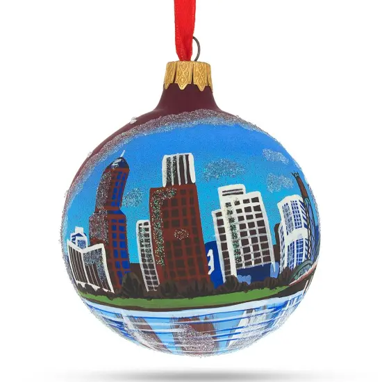 Portland, Oregon Glass Ball Christmas Ornament 3.25 Inches {1}