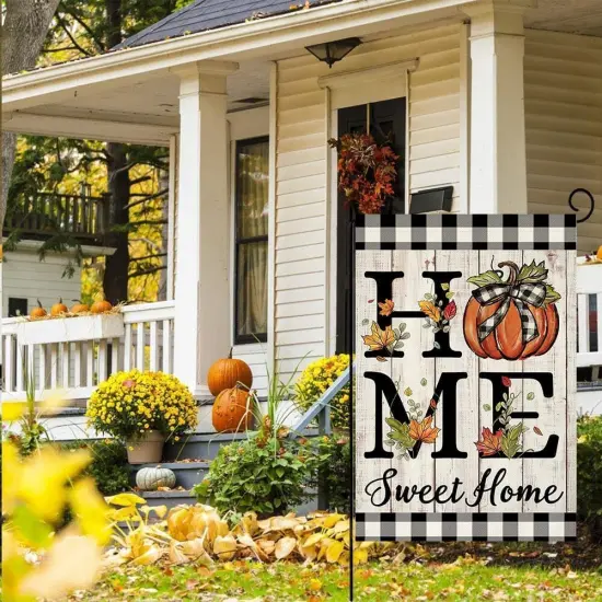 Fall Pumpkin Garden Flag 12.5x18 Inch {3}