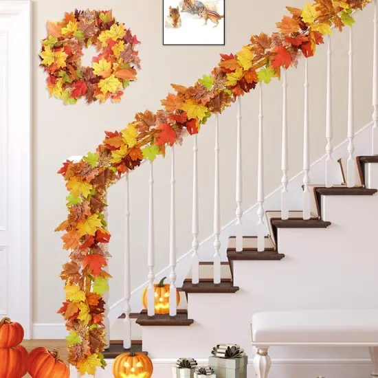 3 Pack Fall Decor for Home Fall Leaves Garland {5}