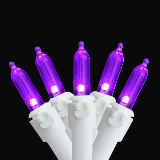 Northlight LED Mini Christmas Lights - Purple - 33' White Wire - 100ct {3}