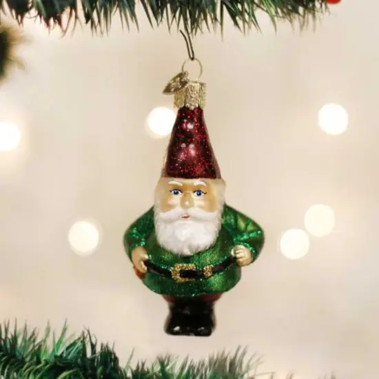 Old World Christmas 3.75 In Gnome Christmas Tree Ornament , Ornament Gardening Multicolored {3}