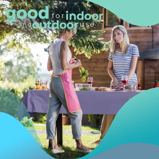 Exquisite Plastic Table Cover Roll &ndash; 40" x 100' Disposable Tablecloth Roll &ndash; Premium Thick 0.5 MIL Plastic Banquet Roll &ndash; Party Table Cover Roll for Events & Catering Lavender {5}