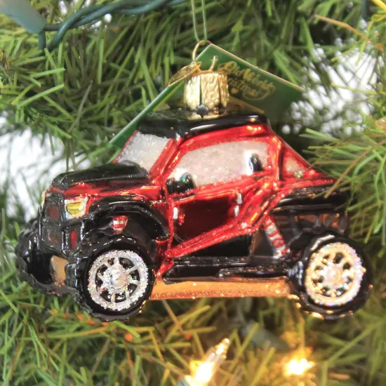 Old World Christmas 3.0 Inch Side By Side Atv Christmas Tree Ornament , Off-Road Vehicle Red {3}