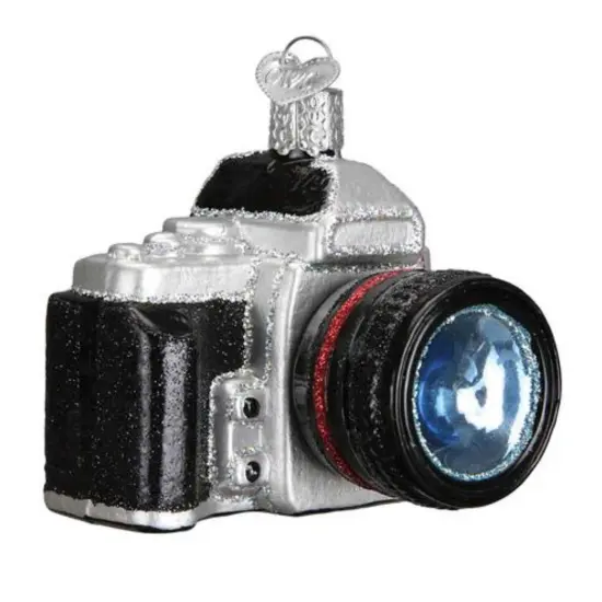 Old World Christmas 2.5 Inch Camera Christmas Tree Ornament , Ornament Picture Memory Black {1}
