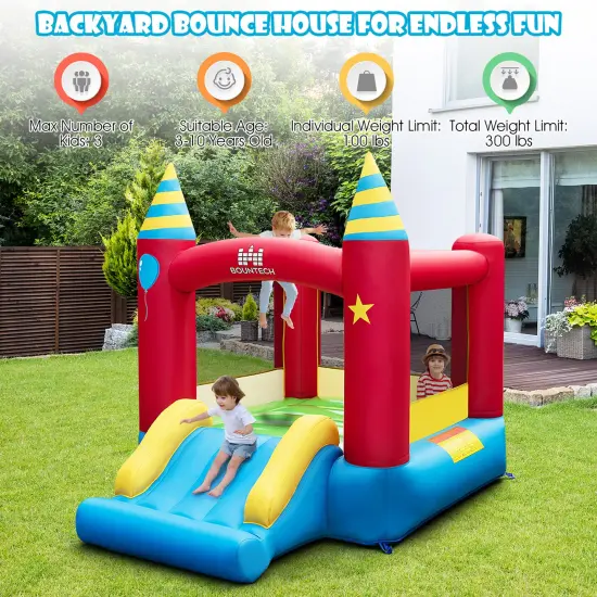 Costway Inflatable Bounce Castle Kids Jumping Bouncer Indoor Outdoor with 480W Blower {2}