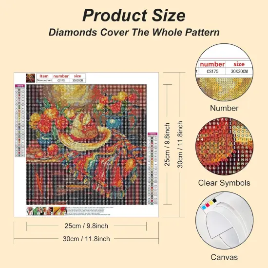 5D Hat Diamond Painting Kits - 12x12 Inch {2}