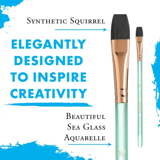 Princeton Series 4750 Neptune Synthetic Squirrel Brush-Short Handle Aquarelle 1/2" {6}