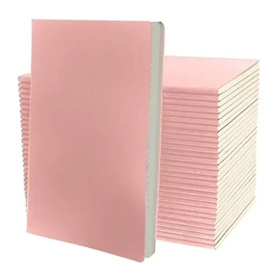 A5 Dotted Notebooks for Work, Travel, Business, College & More - Softcover Journals for Writing - Grid Notebook for Men & Women - Size 8.2" x 5.5" - 92 pages (Pink, 6 pack) {1}