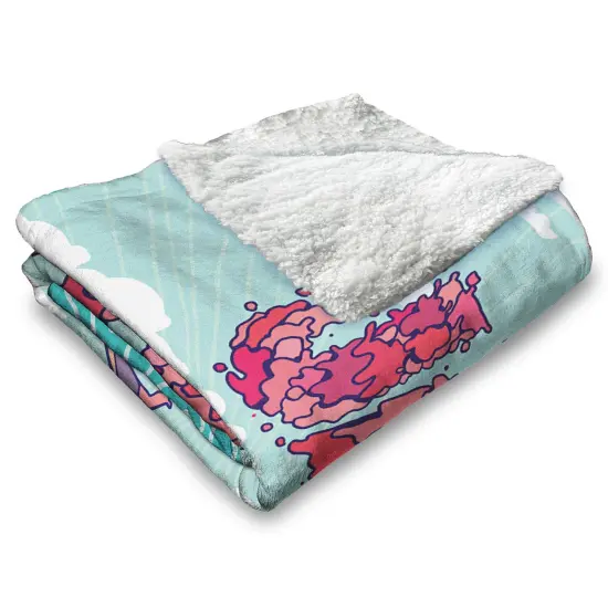 Universal Jaws Silk Touch Sherpa Throw Blanket Squiggle Poster {4}