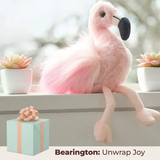 Bearington Lil&rsquo; Fifi Stuffed Plush Flamingo Toy, 7 inches , Made with Premium Fill, Pink Fur & Fuzzy Wings; Machine Washable, Gift for Animal Lovers, For Ages 1-14 {5}