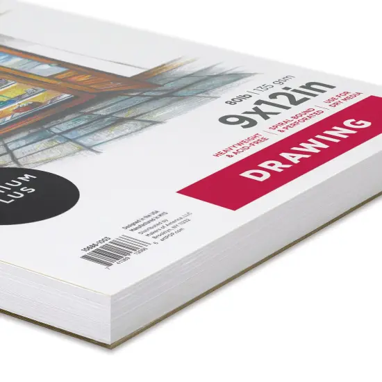 artPOP! Drawing Pad, 9" x 12", 50 Sheets, 80 lb/135 gsm, Acid-Free, Top Wirebound, Artist Paper for Drawing & Sketching, Students & Adults, Colored Pencil, Graphite, Charcoal, Pastels {1}