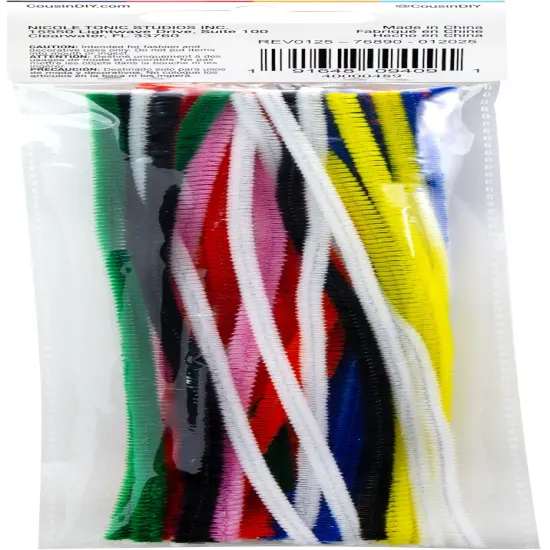 CousinDIY Chenille Stems 3mmx12" 25/Pkg-Multi-Colored {4}