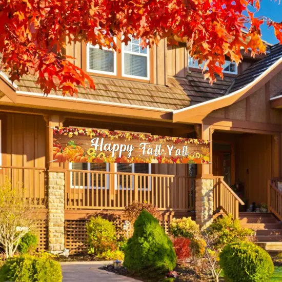 Happy Fall Y'all Yard Banner {3}