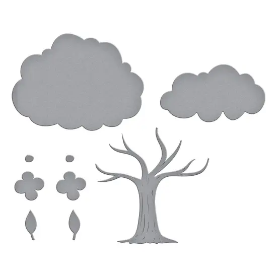 Spellbinders Etched Die From The Out And About Collection-Flowering Tree {3}