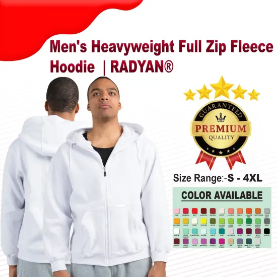 Men's Heavyweight Full Zip Fleece Hoodie | RADYAN&reg; GREEN CAMO {2}