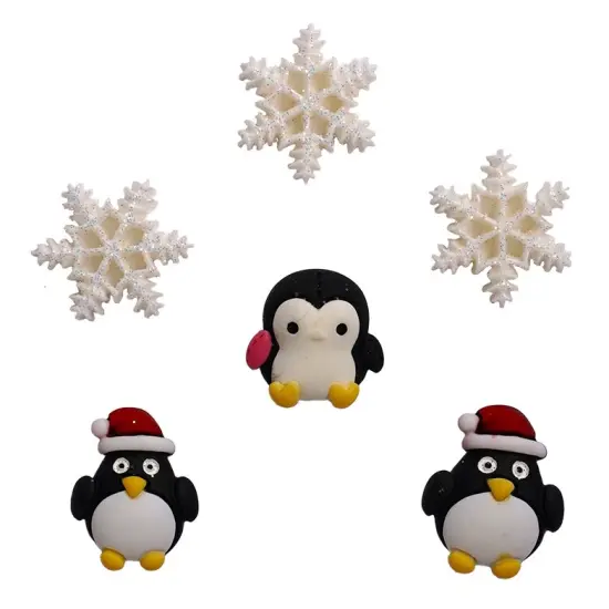 Buttons Galore Flatbacks Embellishments-Winter Waddlers {1}