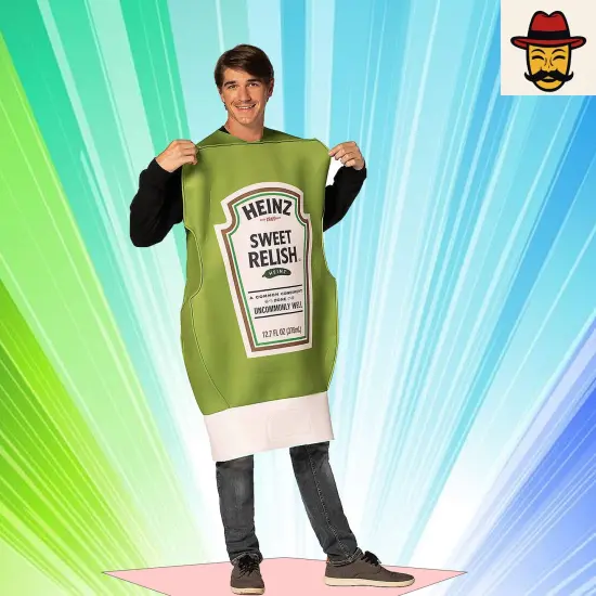 Funny Heinz Relish Squeeze Bottle Adult Costume Foam Tunic for Parties {2}