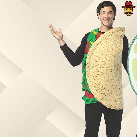 Taco and Lime Slice Couples Costume Set Food Tunics Funny Fiesta Party Outfit {6}