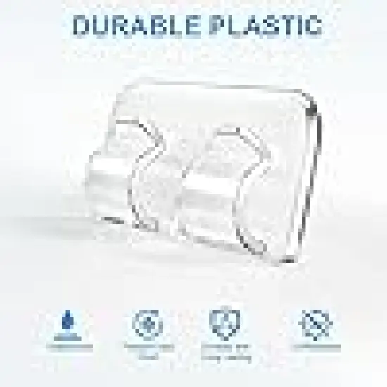 Outside Clear Cord Holders for Hanging Christmas Lighting {5}