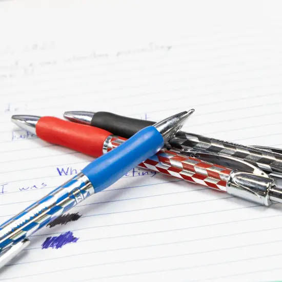 BAZIC Maxxon 1.4 mm Tip Asst. Color FUSE Tech Ink Retractable Pen w/ Cushion Grip (4/Pack) {6}