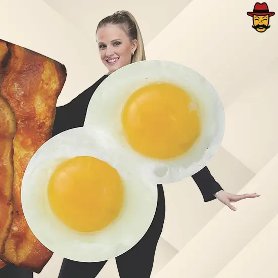Bacon And Eggs Couples Halloween Costume Set Funny Tunic Fits Most Up To 6ft {2}