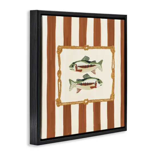 Stupell Industries Rope Bordered Fish Floating Frame, design by Veronica Lara {3}