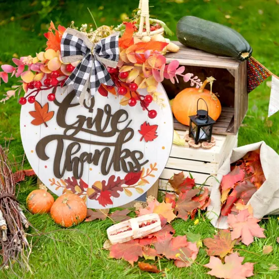 3D Thanksgiving Door Sign (Colorful) {4}