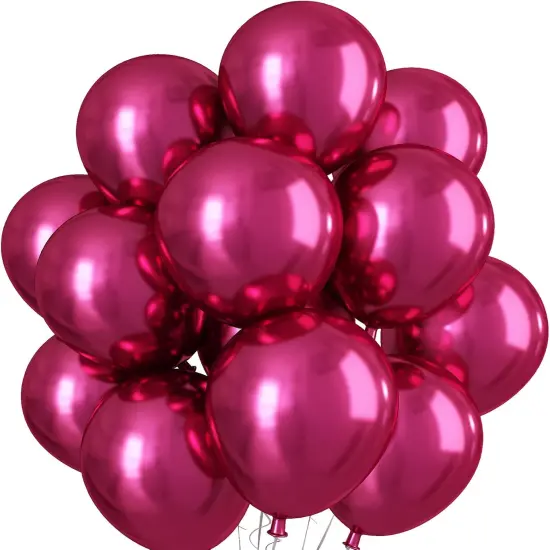 Chrome Hot Pink Balloons 12 Inch (Chrome Hot Pink) {1}