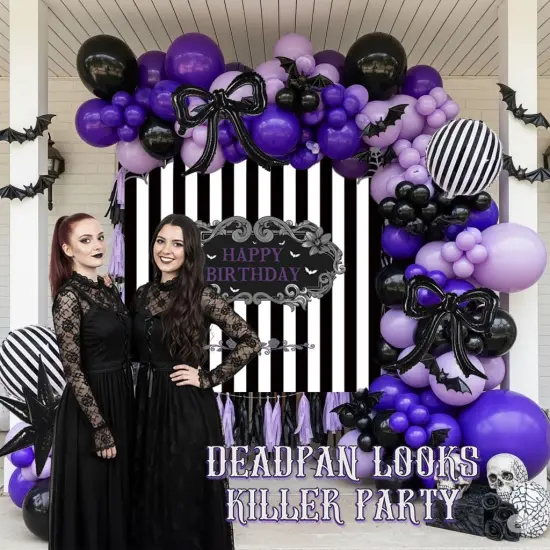Purple Black Balloon Arch Garland Kit(Purple Black) {6}