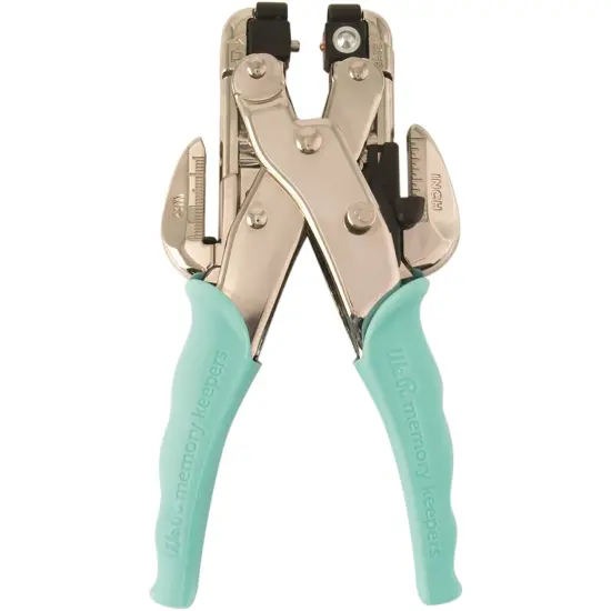 We R Crop-A-Dile Hole Punch & Eyelet Setter-Aqua {2}